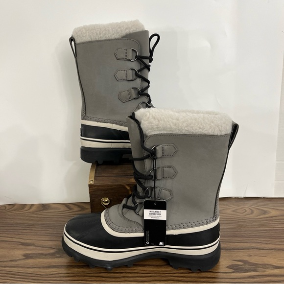 SOREL Women Sz 8.5 CARIBOU Lace-up Waterproof Snow Boots Comfortable INSULATION - Picture 4 of 12